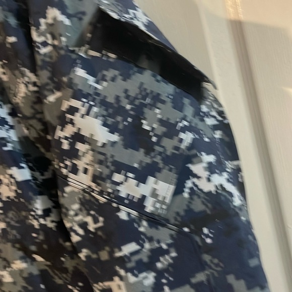 Men's Blue Camouflage Field Jacket - Picture 8 of 14